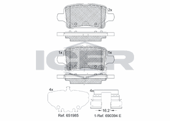 Fren Disk Balata Arka AP 05P2141  13517515 13517694 13527902 13 527 902 13595651 1359 5651 85127903 13 517 515