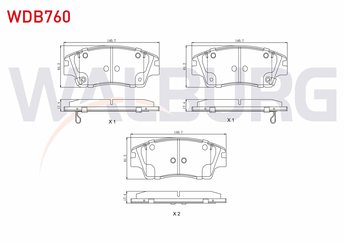 Fren Disk Balata Ön WALBURG WDB760  