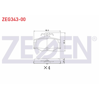 Fren Disk Balata Arka Nissan Primera 4 Kapı/ Traveller [SW] (P10/W10)(1989->)  ZEGEN ZEG343-00