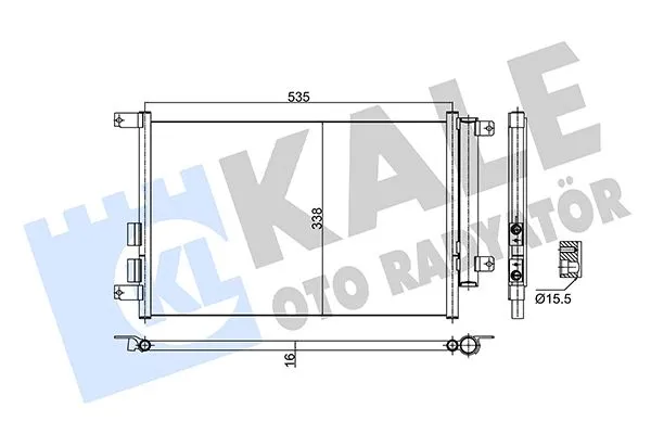 Klima Radyatörü  Alfa Romeo 147 (190)(2000->)  KALE 353060