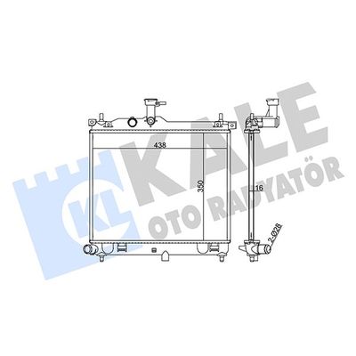 Su Radyatörü  Hyundai i10 (PA)(09.2007->)  KALE 358300
