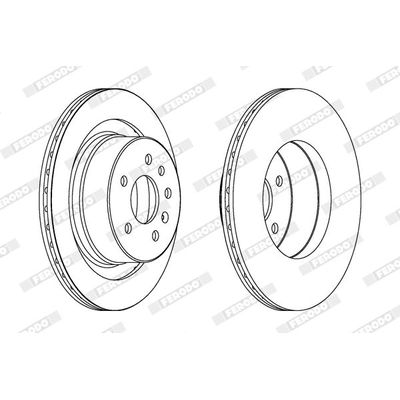 Fren Disk Ayna Arka Sağ ve Sol Saab 9-5 Combi (2001->)  FERODO DDF1604