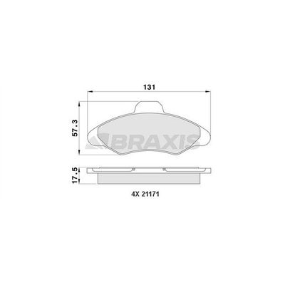Fren Disk Balata Ön Ford Escort 3/4/5 Kapı/S.Wagon (1991->)  BRAXIS AA0185