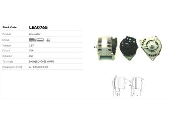 Alternatör  LUCAS ELEKTRIK LEA0765  2253146 225-3146 2253147 225-3147 3469826 346-9826 3469825 3469827 3991485 399-1485 4246821 1556256 71440208 714-40208 2871A702 2871A705 T416234 T416349
