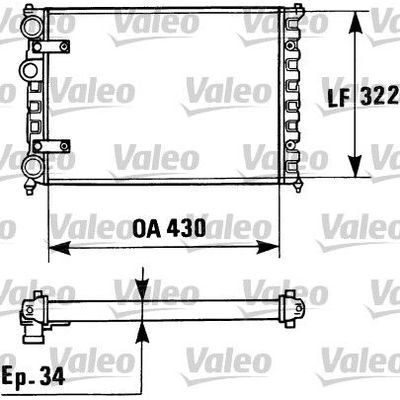 Su Radyatörü  Volkswagen Polo III Variant (6V5)(05.1997->2002)  VALEO 730946