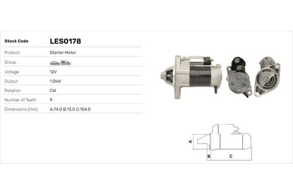Marş Dinamosu  LUCAS ELEKTRIK LES0178
