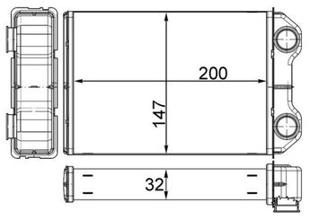 Kalorifer Radyatörü  MAHLE AH 251 000S  64111497527 1497527 1 497 527 64 11 1 497 527