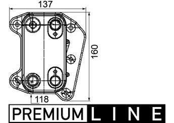 Motor Yağ Soğutucu  MAHLE CLC 105 000P  A6111880501 6111880501 6121880301 A 611 188 05 01 A6121880301 A 612 188 03 01