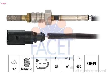 Egzoz Sıcaklık Sensörü  KRAFTVOLL 05120027  3L906088DC 03L 906 088 DC 3L906088JL 03L 906 088 JL 76906088C 076 906 088 C