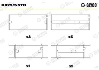 Ana Yatak (0.50)  MAHLE 029 HS 18071 050  026198491 068198491 056198491