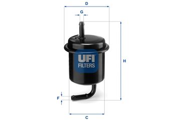 Yakıt Filtresi  UFI 31.801.00  3180100 31.801.00 30020673 1541065D10 15410-65D10 1541065D10000 15410-65D10-000