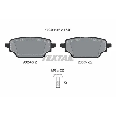 Fren Disk Balata Arka Renault Kangoo III Rapid (03.2021->)  SWAG 33 11 1250