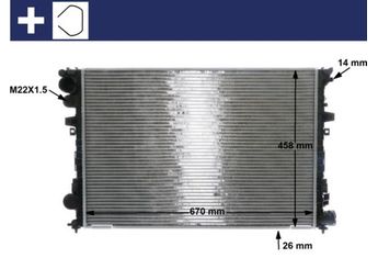 Su Radyatörü  MAHLE CR 587 000S  K130202 1482543080 0001482543080 1301Y9 133072 1330 72 1331ZW 14 825 430 80 1609537880 1330000 1330E3 1489463080 1330.72 14.825.430.80