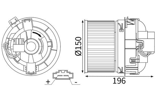 Kalorifer Motoru  MAHLE AB 449 000S