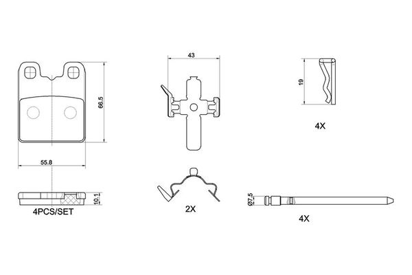 Fren Disk Balata Arka BREMBO P 23 201