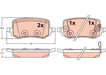 Fren Disk Balata Arka TRW GDB2615  58302N7A60 58302-N7A60