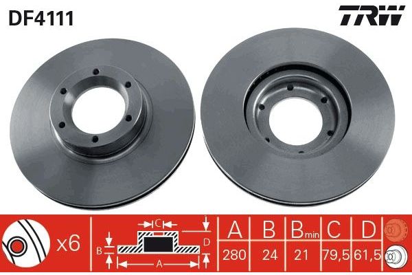 Fren Disk Ayna Ön Sağ ve Sol Opel Movano (1998->)  TRW DF4111