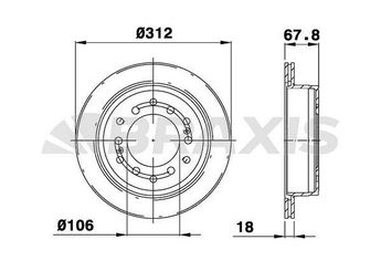 Fren Disk Ayna Arka Sağ ve Sol BRAXIS AE0693  DF4484 4243160201
