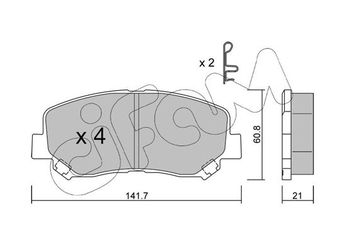Fren Disk Balata Ön CIFAM 822-969-1  68225170AF 68225170AB V1015170AC 68225170AA 068225170AA 068225170AB 68225170AC 068225170AC 68225170AD 068225170AD 68225170AE 068225170AE 068225170AF 68518750AA 068518750AA 2AMV1170AC K068225170AA K068225170AB K068225170AC K068225170AD K068225170AE K068225170AF K068518750AA K2AMV1170AC KV1015170AC