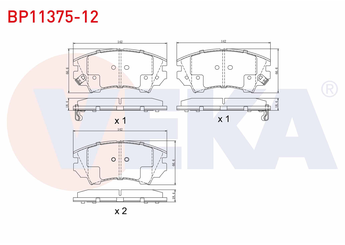 Fren Disk Balata Ön VEKA BP11375-12  