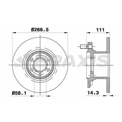 Fren Disk Ayna Ön Sağ ve Sol BRAXIS AD1033