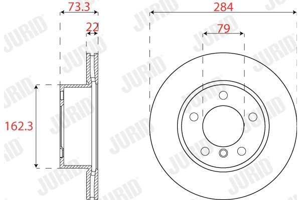 Fren Disk Ayna Ön Sağ ve Sol BMW 1 Serisi 5 Kapı (F20)(03.2015->)  MANDO MBC035371