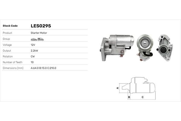 Marş Dinamosu  LUCAS ELEKTRIK LES0295