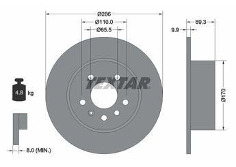 Fren Disk Ayna Arka Sağ ve Sol OTOZONE BD5009  569118 5084751 569210 5391578 0569118 93182293 4565693 4837027 4839015 4839338 5024260 90512910