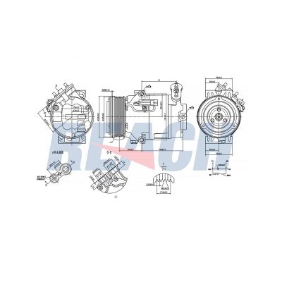 Klima Kompresörü  Opel Astra H S.Wagon (11.2006->)  PSA ORJINAL 95517235