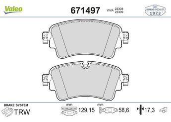 Fren Disk Balata Arka VALEO 671497  8W0698451S 4M0698451BD 4N0698451 4N0698451J 80A698451B 80A698451Q 8W0698451BC 8W0698451BE 8W0698451BF 8W0698451BG 8W0698451BJ 8W0698451F 8W0698451G 8W0698451H 8W0698451J 8W0698451K 8W0698451L 8W0698451N 8W0698451P 8W0698451Q 8W0698451R 8W0698451T