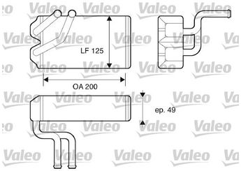 Kalorifer Radyatörü  VALEO 812069  JEF10002