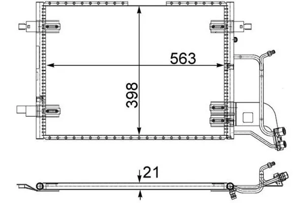Klima Radyatörü  Audi A4 Sedan (B5)(02.1999->)  MAHLE AC 352 000S