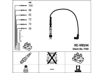 Buji Kablosu  NGK 7358  21905409AD 021 905 409 AD