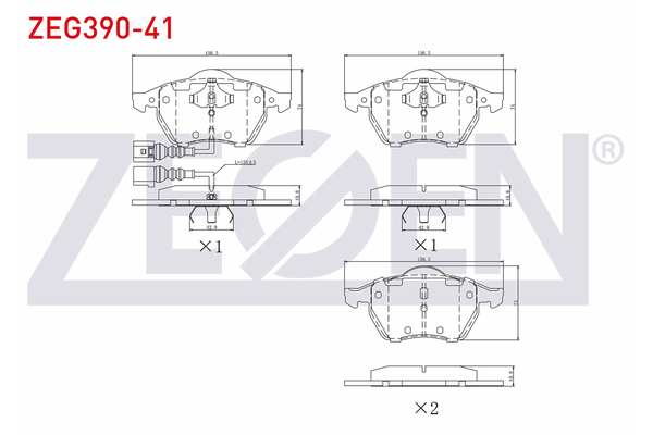 Fren Disk Balata Ön Volkswagen Polo IV (9N3)(04.2005->2009)  ZEGEN ZEG390-41