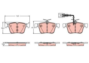 Fren Disk Balata Arka TRW GDB2358  8V0698151K 8V0698451C 8V0698451E 8V0 698 151 K 8V0 698 451 C 8V0 698 451 E 8V0698451G 8V0 698 451 G