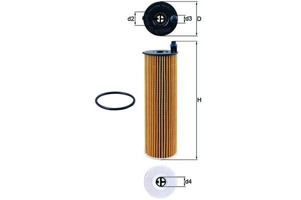 Yağ Filtresi  Mercedes V -Sınıfı  Vito Marco Polo (447)(07.2014->)  MAHLE OX 823/6D