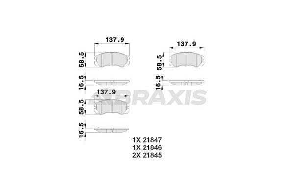 Fren Disk Balata Ön Opel Frontera B (1998->)  BRAXIS AB0212