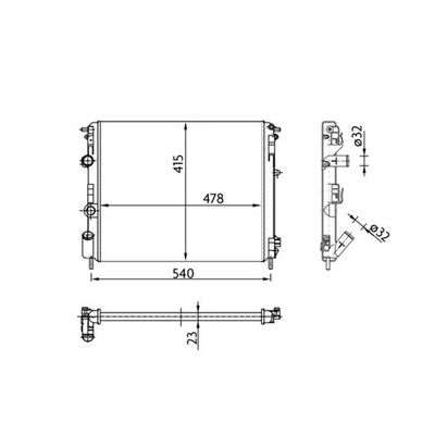 Su Radyatörü  Renault Clio II (B/CB0)(06.1998->)  MAHLE CR 36 000S