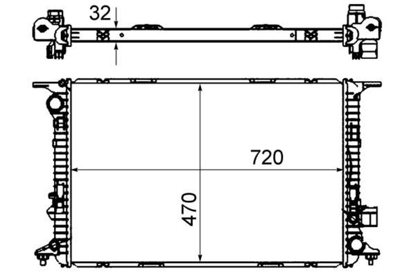 Su Radyatörü  Audi A8 (4H2/4H8)(11.2009->)  MAHLE CR 1022 000S