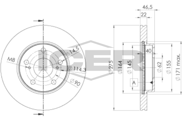 Fren Disk Ayna Ön Sağ ve Sol MAHER 03671