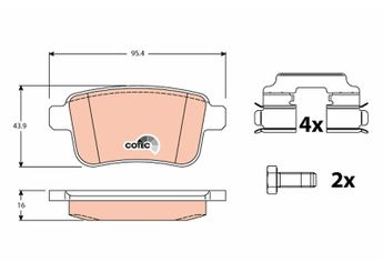 Fren Disk Balata Arka KALE BALATA 24692 160 24 ANS KD13  A4154210410 440604876R 4154210410 415 421 04 10 A 415 421 04 10 44 06 048 76R 440606267R 44 06 062 67R 7701209869 77 01 209 869
