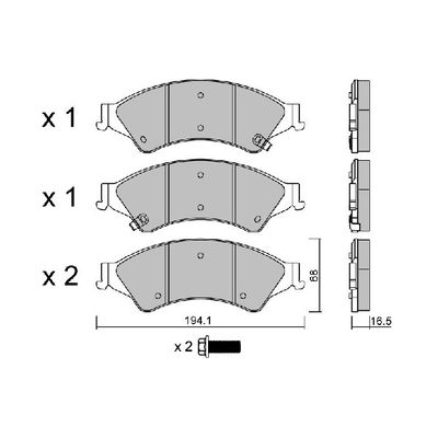 Fren Disk Balata Ön Ford Ranger (TKE)(2011->)  AISIN BPFO-1017