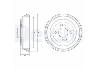 Kampana Arka Sağ veya Sol DELPHI BF580  43206EB360 43206-EB360 584111G000