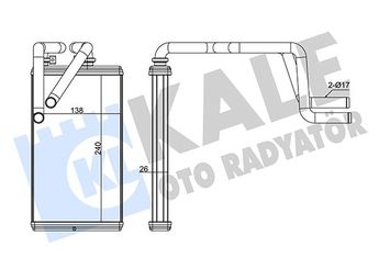 Kalorifer Radyatörü  PSA ORJINAL 1610544580  1610544580 6448S1 7801A133 7801A986