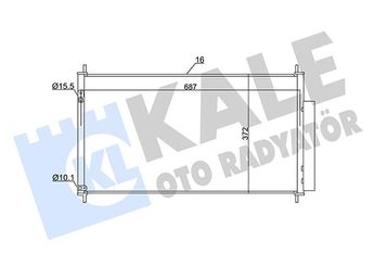 Klima Radyatörü  KALE 350605  80110TV0E01 80110-TV0-E01 80110TV1E01