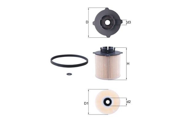 Yakıt Filtresi  Chevrolet Cruze (2009->)  MAHLE KX 265D