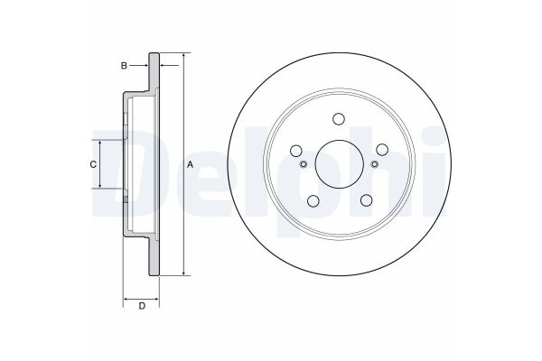 Fren Disk Ayna Arka Sağ ve Sol Toyota C-HR (X10)(10.2016->)  DELPHI BG4928C
