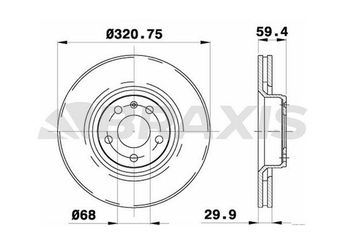 Fren Disk Ayna Ön Sağ ve Sol BRAXIS AD0182  4F0615301E