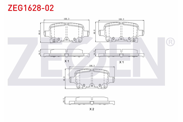 Fren Disk Balata Arka Opel Astra K HB (09.2015->)  ZEGEN ZEG1628-02