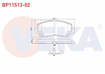 Fren Disk Balata Ön VEKA BP11513-02  